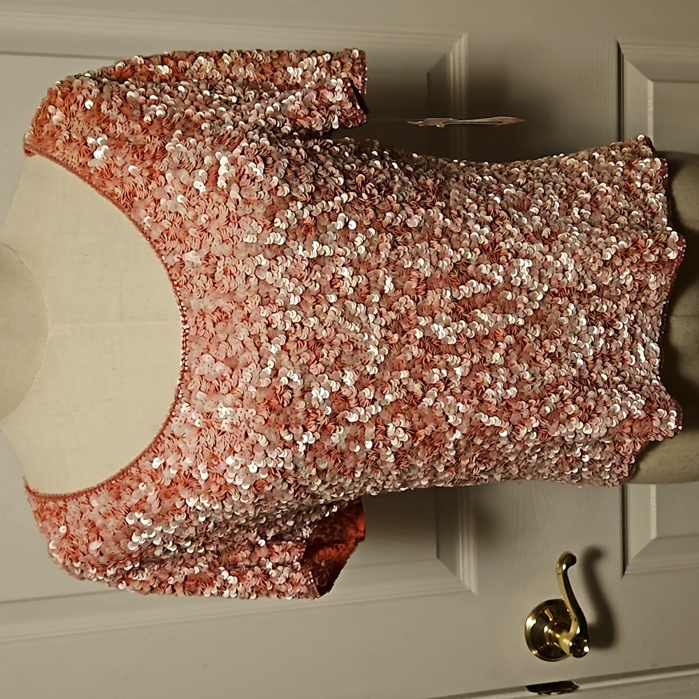 Marina Coral Sequin Top